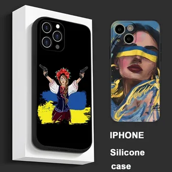 Ukrajina ukrajinski Dekle Telefon Primeru Nove 2023 Za IPhone 14 12 13 11 Pro Mini Max X XR XS Max 7 8 + Silicij Lupini Pokrov