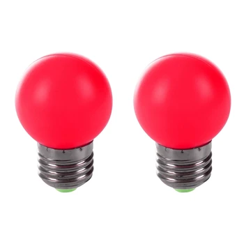 2X E27 LED Svetloba Toplo Rdeče Žarnice Plastične Žarnica (0,5 W Moči, Rdeča)