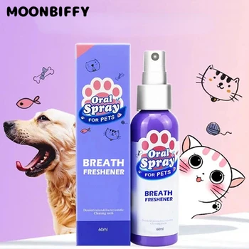 Pet Dog Spray za Nego Ustne votline 60ml Slab Zadah Zobe Zdrave Čiščenje Dih Freshener Plaque Remover Mačke Deodorant Jjeza zaskrbljenost prožen