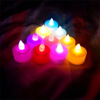 Brezplamensko LED Sveče Luči baterijsko Multicolor Čaj Luči Za Dom Poroko, Rojstni dan Božični Okraski, Razsvetljava 2