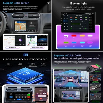 Avto Android 13 Za Ford Fiesta Mk 6 2009 - 2018 NE 2 Din Navigacija GPS Carplay Autoradio Stereo Multimedijske Vodja Enote Radio DVD 3
