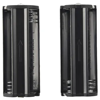 2Pcs Black Baterije Nosilec za 3 x 1.5 V AAA Baterije in Svetilko, Baklo