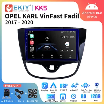 EKIY KK5 QLED Android Avto Radio Za Opel Karl VinFast Fadil 2017 - 2020 AI Glas Večpredstavnostna Video Predvajalnik Navigacija GPS 2din DVD