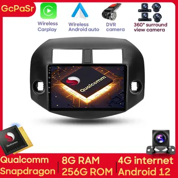 Qualcomm Snapdragon Auto Avto Radio, Video Predvajalnik Za Toyota RAV4 3 XA30 2005 - 2013 Android Navigacija GPS 5G Carplay