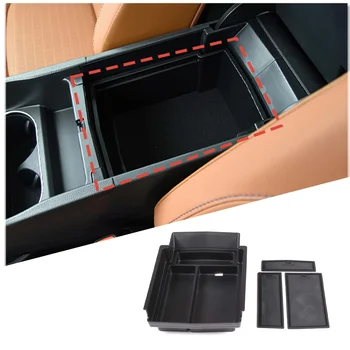 Za Toyota BZ4 Subaru Solterra 2022+ ABS Avto Sim Telefon Žep Organizator Centralne Armrest Škatla za Shranjevanje Notranje zadeve Shranjevanje Dodatne opreme