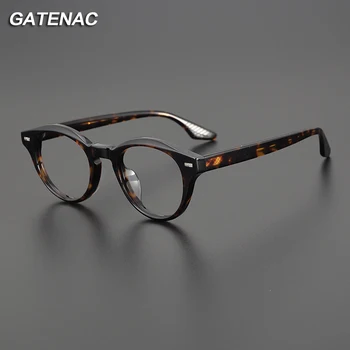 Vintage Acetat Očal Okvir Moških Retro Oblikovalec Recept Očala Za Kratkovidnost Okvir Ženske Visoke Kakovosti Luksuzne Blagovne Znamke Očala