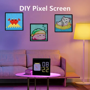 LED, Pixel Zaslon DIY Besedilo Vzorec Animacija Programabilni APP Nadzor Noč Luč Za Namizje Računalnika Dekoracija Spalnica Bar