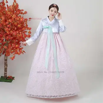 2024 korejskega ljudskega plesa obleko hanbok tradicionalnih fazi ples noša ljudske pravljice obleko nacionalni stopnji uspešnosti plesno obleko