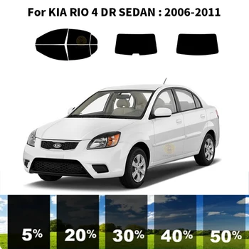 Precut nanoceramics avto UV Okno Odtenek Komplet Avtomobilsko Okno Film Za KIA RIO 4 DR LIMUZINA 2006-2011