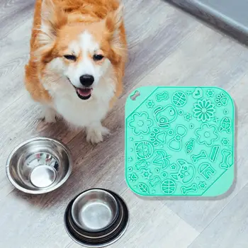 Trajno Pet Lizanje Mat Priročen Vir Silikona, Risanka Vzorec Ljubljenčka Psa Slow Food Hranjenje Pad 0
