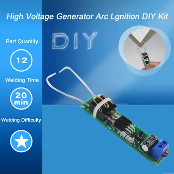 Visoko Napetostni Generator Loka Vžigalno DIY Komplet za Lažji Kit Loka Generator Komplet za DIY Elektronskih Proizvodnja Suite DC3-5V 0