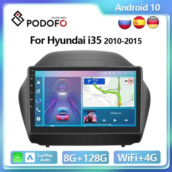 Podofo 4G CarPlay Android Radio Hyundai ix35 2010-2015 Avto Multimedijski Predvajalnik 2din GPS Stereo Vodja Enote Ai Glas Autoradio FM