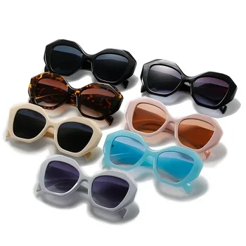 Nepravilna Poligon UV Zaščitna sončna Očala Osebnosti, Moda Kotni Cut sončna Očala Evropski in Ameriški Stil