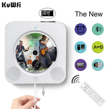 KuFWi Prenosni CD Predvajalnik Surround Zvok FM Radio, Bluetooth, USB MP3 Disk Stenske Predvajalnik Glasbe Remote Control Stereo Zvočnik 0