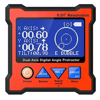 DXL360S Digitalni Kota Finder ŽIRO + Težo 2 V 1 LCD Merilnikom. Inclinometer Dual Os Ravni Polje 0.01°Ločljivost Trajne