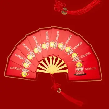Nov Najboljši Želijo Kitajski Ustvarjalne Lepe Novo Leto Rdeči Ovojnici Pomladni Festival Blagoslov Žepi Fan Oblike Denarja Žepi