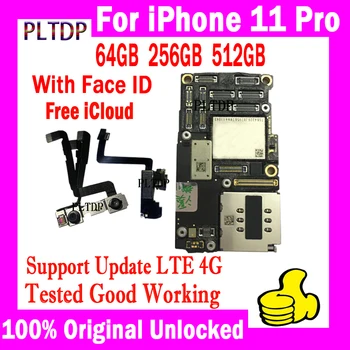 Za iPhone 11 Pro Motherboard 256GB 64GB Original Odklenjena Ploščo Podporo Posodobitev 4G LTE Celoti Preizkušen Dobro Delo Logiko MainBoard