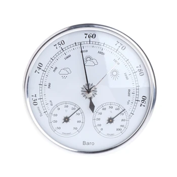 K1KA 3 v 1 Barometer Termometer, Higrometer za Notranjo in Zunanjo Uporabo, Montažo na Teraso, Vrt, Garaža