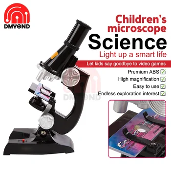 Otroci Znanost Mikroskop Biološki Mikroskop 100x 200x 4500x Šoli Znanost Eksperiment Izobraževanje Znanstvene Igrače za Otroke
