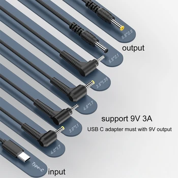 Urad Laptop polnilni Priključek, 9V Tip C do 5.5x2.1 mm Napajalni Kabel Adapter N0HC