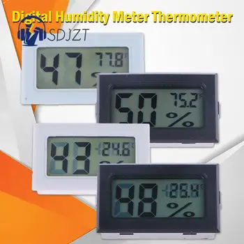 Mini Digitalni Merilnik Vlažnosti Termometer, Higrometer Senzor Merilnik LCD Temperatura Akvarij Hladilnik Spremljanje Notranji Zaslon