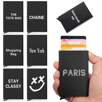 Aluminijev Anti Rfid Kartico sim NFC Blokiranje Bralec Stene Vzorec Torbica Žep Primeru Slim Zaščite Banke Kreditno Kartico Primeru
