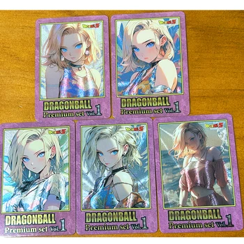 5pcs/set Dragon Ball Z GT Android 18 ACG Sexy Igrače Hobiji Hobi Zbirateljstvo Igre Zbiranje Anime Kartice