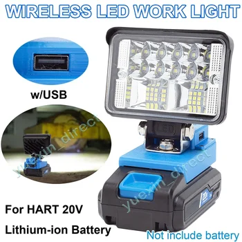 LED delovna Lučka Za HART 20V Litij Baterija Upravlja Akumulatorski Prostem Kampiranje Prenosni-električno Orodje, Pribor