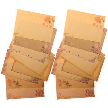 40 Listov Retro Črke Papir Cvetlični Tiskovine Macrame Dekor Letnik Pisanje Mirovanju Tiskanje Vellum Ovojnice Set 0