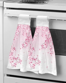 Japonski Slog Sakura Teksturo Ročno Brisačo za Kopalnico, Kuhinjo, Vpojne Obešanje Brisač Mikrovlaken Mehko Otroci Handkerchief