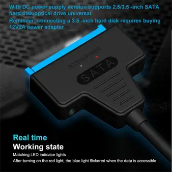 Nov USB, SATA 3 Kabel Sata Na USB 3.0 Adapter Do 6 Gbps Podporo 2.5 Inch Zunanji SSD HDD Trdi Disk 22 Pin Sata III A25 2.0 0