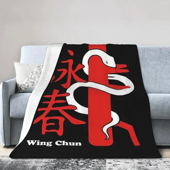 Wing Chun Kung Fu Odejo Mehko Toplo Flanela Vrgel Odejo Kritje za Posteljo, Dnevna soba Piknik Potovanja Domačega Kavča