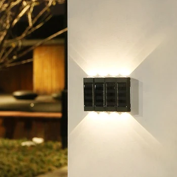 4PCS na Prostem LED Luči Nepremočljiva Sončne luči Za Vrt, Dekoracijo, Balkon, Dvorišče Ulica Stenske Svetilke Dekor Vrtne Luči