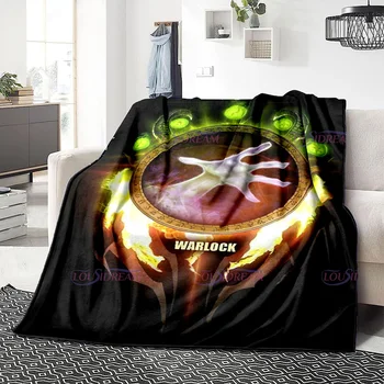 3D Osebno Igro Warcraft Natisnjeni Logotip Odejo Toplino Plišastih Vrgel Odejo Bedspread Kavč Primeren za Fantka, Spalnica, dnevna soba