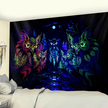 Živali umetnosti doma dekor spalnica steno tapiserija, Bohemian dekorativni joga mat psihedelični scene Hipi vzmetnice
