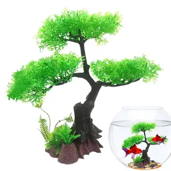 Fish Tank Drevo, Umetne Akvarijske Rastline Rastlina Zlata Ribica Waterscape Cvet Drevo & Travo Akvarij Dekor Nastavite Skriva Dodatki