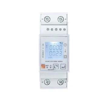 Tuya Smart Zigbee Energijo Merilnik Dvosmerna enofazni 80A Din Rail Napajanje Monitorja Wattmeter Voltmeter Ampermeter