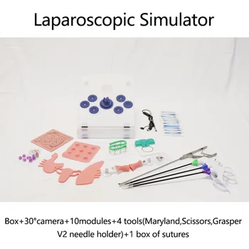2024 Novi Single Port Laparoscopy Trener Nastavite z 0/30 Stopnjo HD Endoskop Fotoaparat Laparoscopic Usposabljanje Simulator Polje