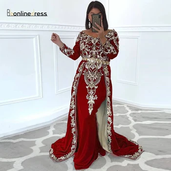 Bbonlinedress Burgundija Dubaj Novo Maturantski Halje za Ženske 2024 New Visoke Kakovosti luksuzni Večerne Obleke Pozimi Maroški Caftan Oblačilih