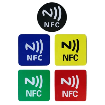 5pcs Mešane Barve NFC Nalepke Ntag 213 Oznako Anti-kovinske Nalepke se lahko uporablja na Kovinskih Površinah