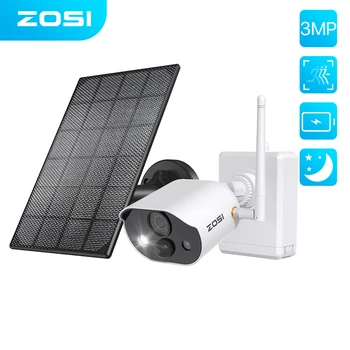 ZOSI C306 Pro 2K Brezžični baterijsko Napajanje Varnostne Kamere na Prostem s solarnimi 3MP HD WiFi Kamera za Domačo Pisarno Nadzor