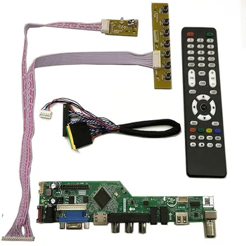 TV+HDMI+VGA+AV+USB+Audio Controller Board Gonilnika Monitorja Komplet za LP156WH4-TLN1 TLN2 LP156WH2-TLA1 TLA2 1366 x 768 LCD LED Zaslon 0