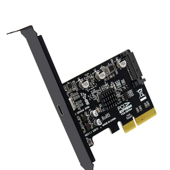 USB PCIE Kartica Tip C PCI-Express 4X USB 3.2 Gen 2X2 (20Gbps) ASM3242 Čipov za Windows 8/10/Linux