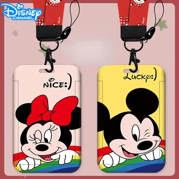 Disney Anime Izpopolnjevanje Značko Imetnik Kawaii Mickey Mouse Podzemne Železnice Imetniki Kartice Minnie Študentski Kampus Vrvica Za Opaljivanje Tega Imetnik Kartice 0