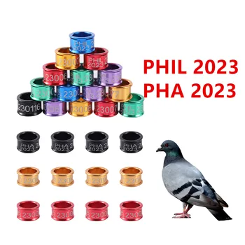 PHA/PHIL 2023 Aluminija Golob Stopala Obroč ID 8 mm Prostem Usposabljanje za Letenje Prepoznavanje Ptic Stopala Obroč Golob Dobave 10 Kos