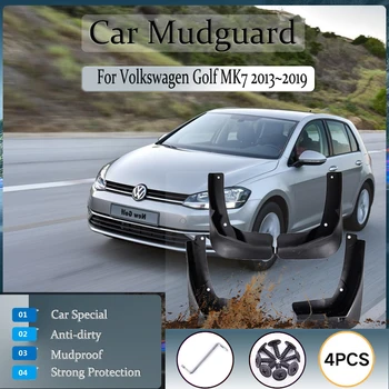 Avto Blatniki Za VW Volkswagen Golf Mk7 2013~2019 proti zmrzovanju Spredaj Zadaj Kolo Fender Garde Mulja Mudflaps Opno Auto Dodatki