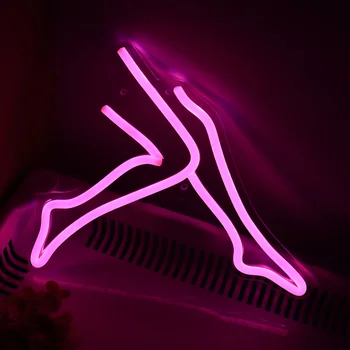 1PC Lepa Punca Ženske Lady Noge Umetnosti LED Wall Neon Znak Svetlobe, Soba, Galerija Stranka Club Hotel Dekoracijo 10.02