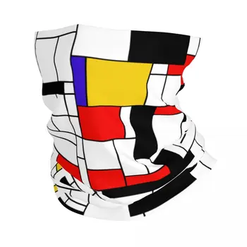 Mondrian Stil Abstraktna Umetnost Ruta Kritje Vratu Minimalism Geometrijske Maske Rute in Pokrivala za Ribolov za Moške, Ženske Odraslih Vse Sezone