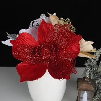 Božič Umetno Cvetlični Venec Darilo, Zavijanje z Dodatki Božič Cvetje Praznično Božično Drevo Ornament za Dom