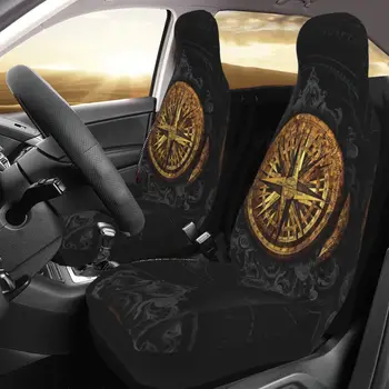 Zlati Kompas Avto Sedeža Kritje Tiskanje Po Meri Univerzalni Prednji Zaščitnik Pribor Blazine Set 0